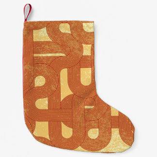 Petite Chaussette De Noël Colorée Géométrique Vintage Abstrait.