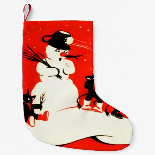 Petite Chaussette De Noël Commutateur de snowball Krampus Snowman (Devant)