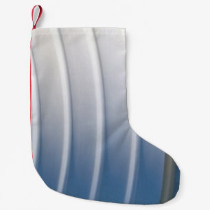 Petite Chaussette De Noël Conteneur en plastique bleu et blanc