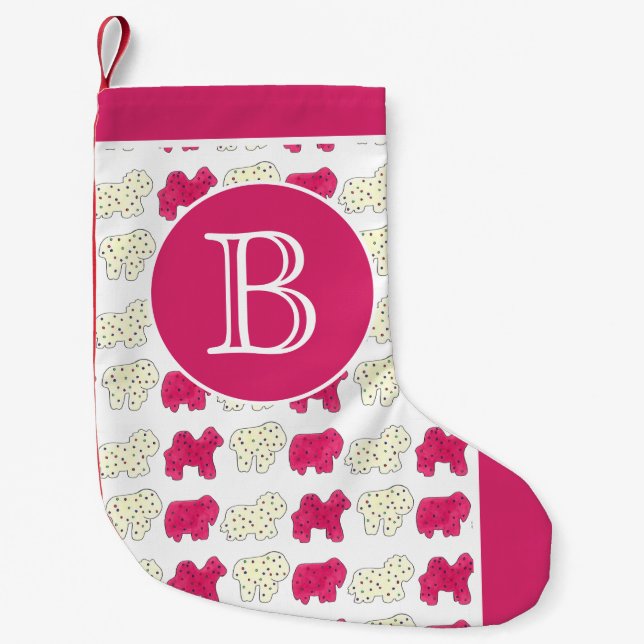 Petite Chaussette De Noël Cookies animaux de cirque givrés Crackers arroses (Devant)