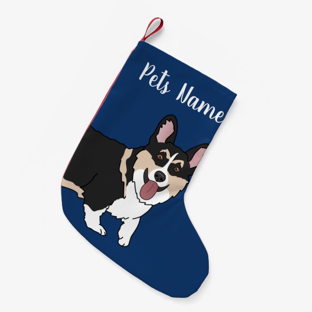 Petite Chaussette De Noël Corgi de Noël (Devant (Accrochage))