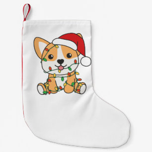 Petite Chaussette De Noël Corgi Noël Animaux d'hiver Chien