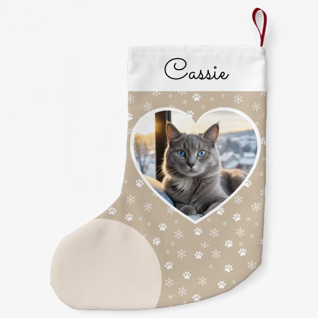 Petite Chaussette De Noël Cosy Pet Photo Creme Noël (Dos)