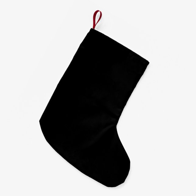 Petite Chaussette De Noël Couleur noire solide (Devant (Accrochage))