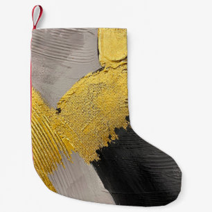 Petite Chaussette De Noël Couleurs Abstraites monochromes avec touches or