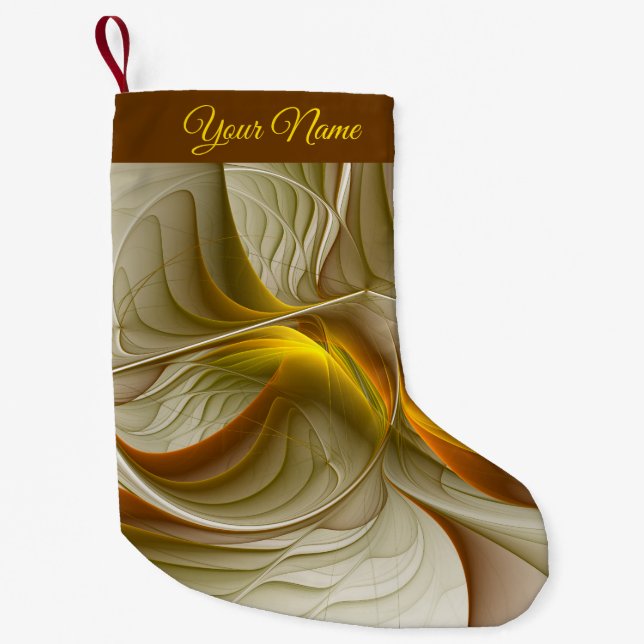 Petite Chaussette De Noël Couleurs des métaux précieux, nom fractal Abstrait (Devant)