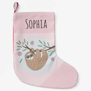 Petite Chaussette De Noël Coup de couteau de couchage Animal et nom Enfants