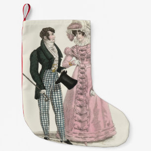 Petite Chaussette De Noël Couple Mariage Antique 1823 Homme Femme Mode