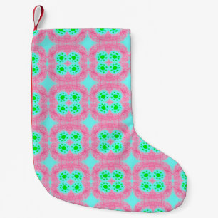 Petite Chaussette De Noël Couvre pastel vert, imprimé ikat tribal. Style mod