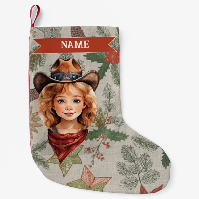 Petite Chaussette De Noël Cowboy Christmas Stocking (Devant)
