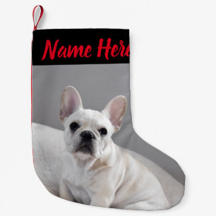 Petite Chaussette De Noël Creamie mignon nommé personnalisé Frenchie