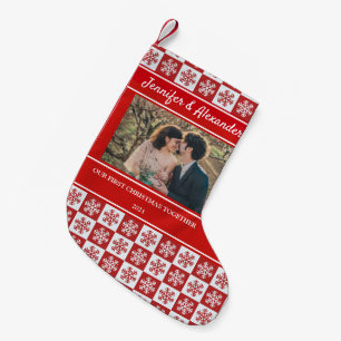Petite Chaussette De Noël Créez votre première photo de noël ensemble