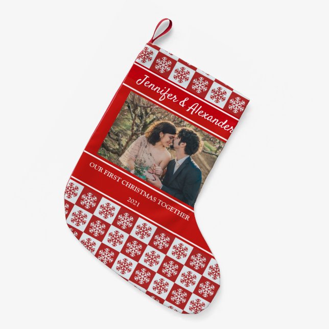 Petite Chaussette De Noël Créez votre première photo de noël ensemble (Devant (Accrochage))