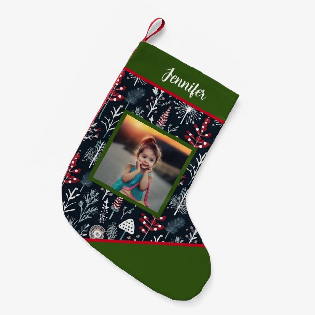 Petite Chaussette De Noël Créez votre propre photo personnelle pleine noël p (Devant (Accrochage))