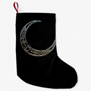 Petite Chaussette De Noël Crescent Céleste Noir Et Argent