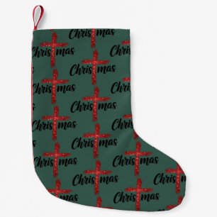 Petite Chaussette De Noël Croix Jésus Noël Foi Chrétienne Religion
