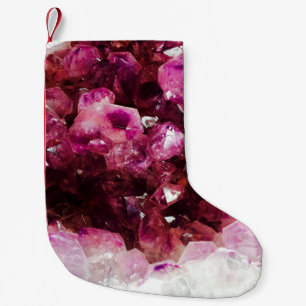 Petite Chaussette De Noël Cryaméthyste minéral pourpre