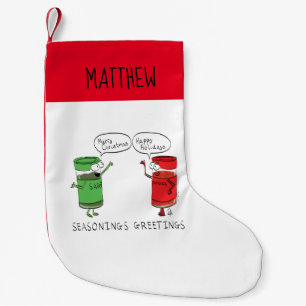 Petite Chaussette De Noël Cuisine de Noël Drôle Chef épices