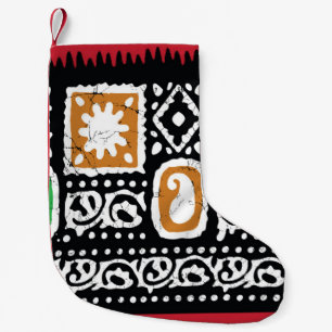 Petite Chaussette De Noël Culture indienne : Art traditionnel