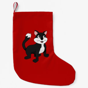 Petite Chaussette De Noël Cute caricature chaton