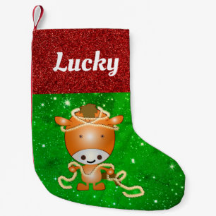Petite Chaussette De Noël Cute Cartoon Horse Pony Nom de l'animal de compagn