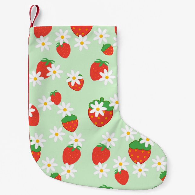 Petite Chaussette De Noël Cute Daisy Flower Motif de Noël (Devant)