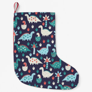 Petite Chaussette De Noël Cute dinosaure sans couture motif