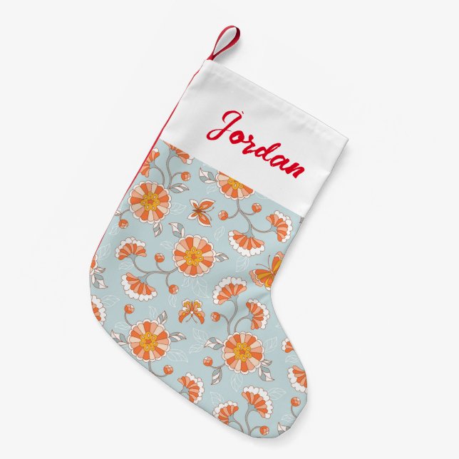 Petite Chaussette De Noël Cute Vintage  Papillon Motif (Devant (Accrochage))