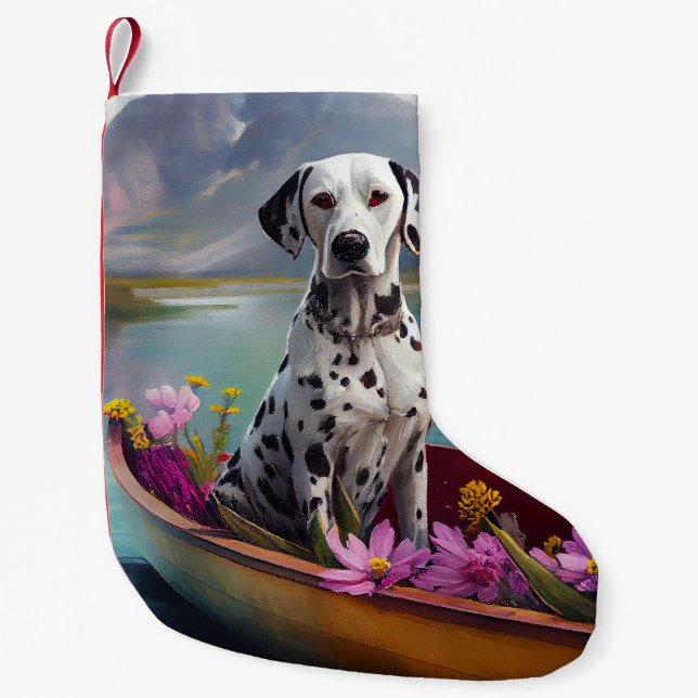 Petite Chaussette De Noël Dalmatien à la pagaie : une aventure Pittoresque (Devant)