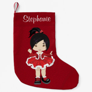 Petite Chaussette De Noël Danseur Hip hop de Noël asiatique