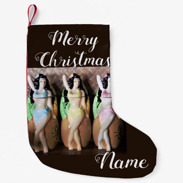 Petite Chaussette De Noël Danseurs Hawaiian Hula Thunder_Cove (Devant)