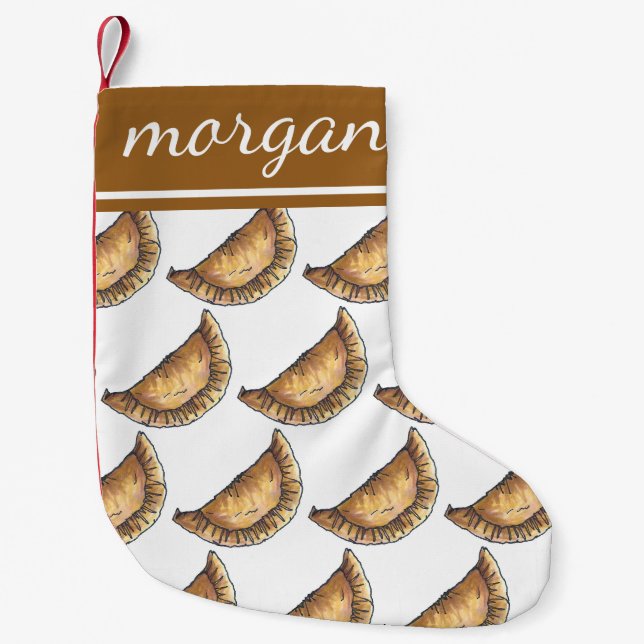 Petite Chaussette De Noël Délicieux Empanadas espagnol Pâtisserie latino-amé (Devant)