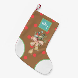 Petite Chaussette De Noël Design classique élégant élégant motif marron tend