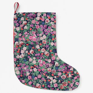 Petite Chaussette De Noël Design de fleurs printanières. Motif floral incomp