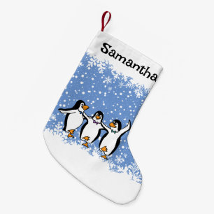 Petite Chaussette De Noël Design de pingouins dansants