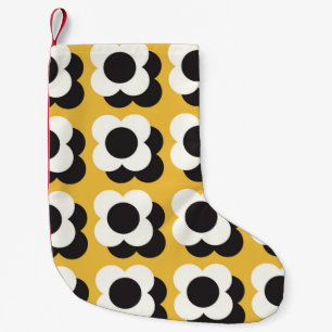Petite Chaussette De Noël Design vintage fleuri motif. Style scandinave.