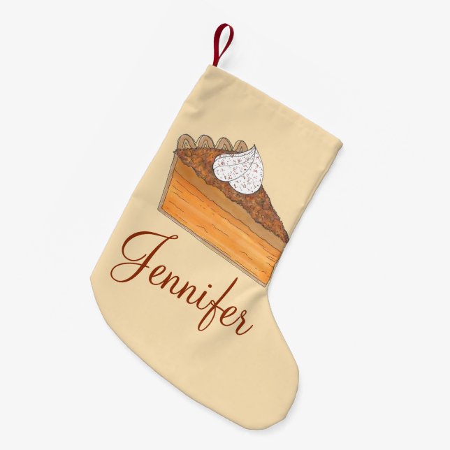 Petite Chaussette De Noël Dessert de Noël à tarte sucrée personnalisée (Devant (Accrochage))