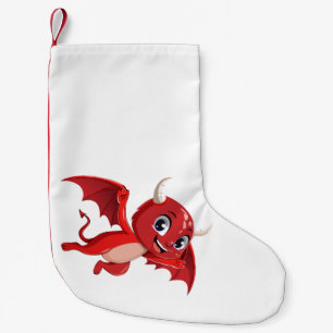 Petite Chaussette De Noël Diable volant de dessin animé mignon