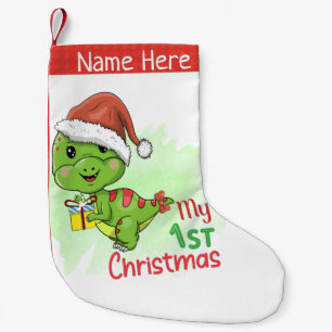 Petite Chaussette De Noël dinosaure mon 1er noël