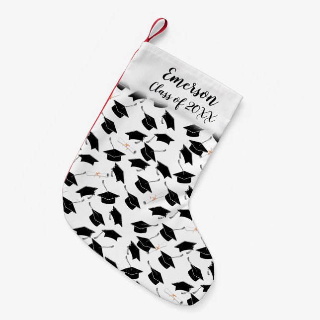 Petite Chaussette De Noël Diplôme de Casquette et de Diplôme (Devant (Accrochage))