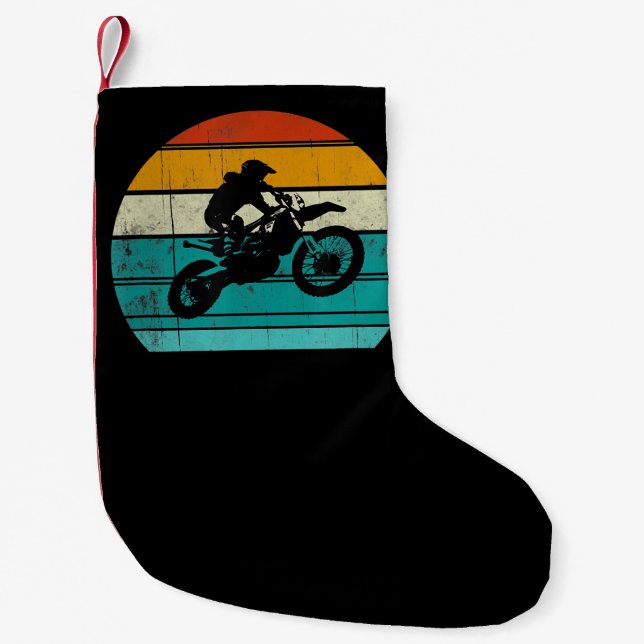 Petite Chaussette De Noël Dirt Bike Motocross Motorcycle Cadeau Pour Hommes (Devant)