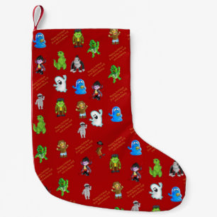 Petite Chaussette De Noël Dix Petits monstres : réveil de Noël (Rouge)