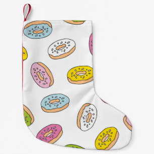 Petite Chaussette De Noël Doodle beiguts motif, design sans soudure.