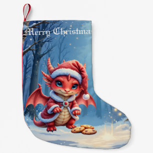 Petite Chaussette De Noël dragon de Noël, trop mignon pour être arrêté, 