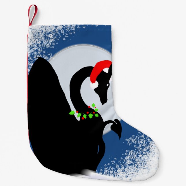 Petite Chaussette De Noël Dragon Moon Holiday (Royal Blue) (Devant)