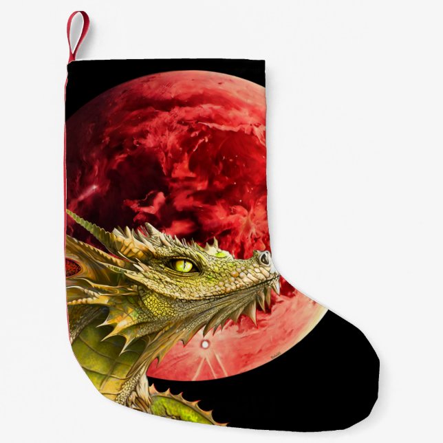 Petite Chaussette De Noël Dragon sur Bloody Moon (Devant)