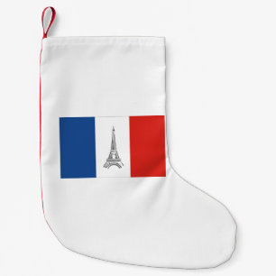 Petite Chaussette De Noël Drapeau à thème Tour Eiffel