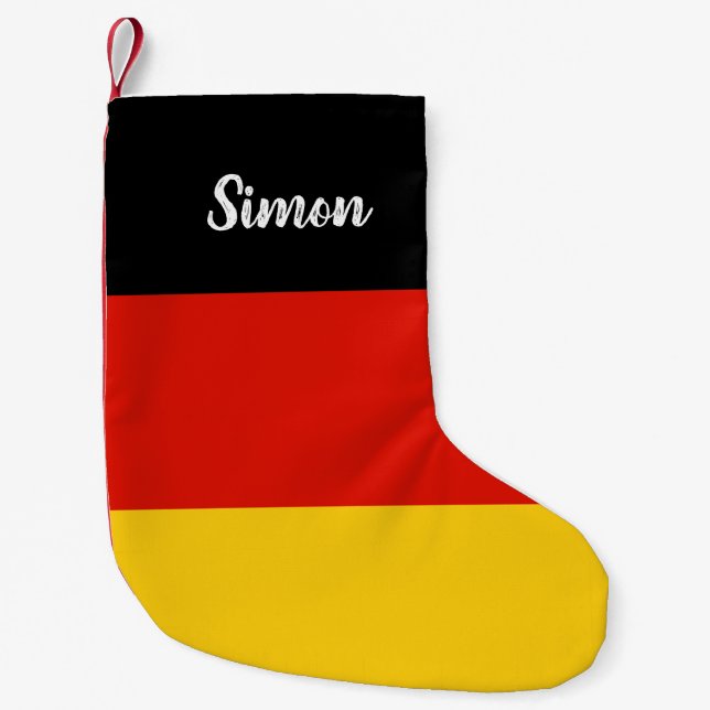 Petite Chaussette De Noël Drapeau allemand personnalisé Bas de Noël (Devant)