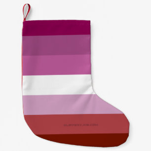 Petite Chaussette De Noël Drapeau de fierté lesbienne de SlipperyJoe's fémin