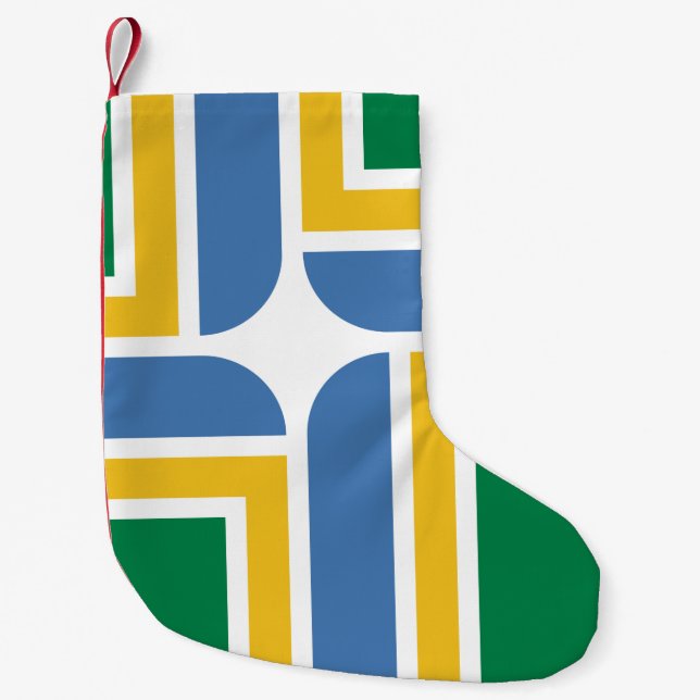 Petite Chaussette De Noël Drapeau de Portland, Oregon (Devant)